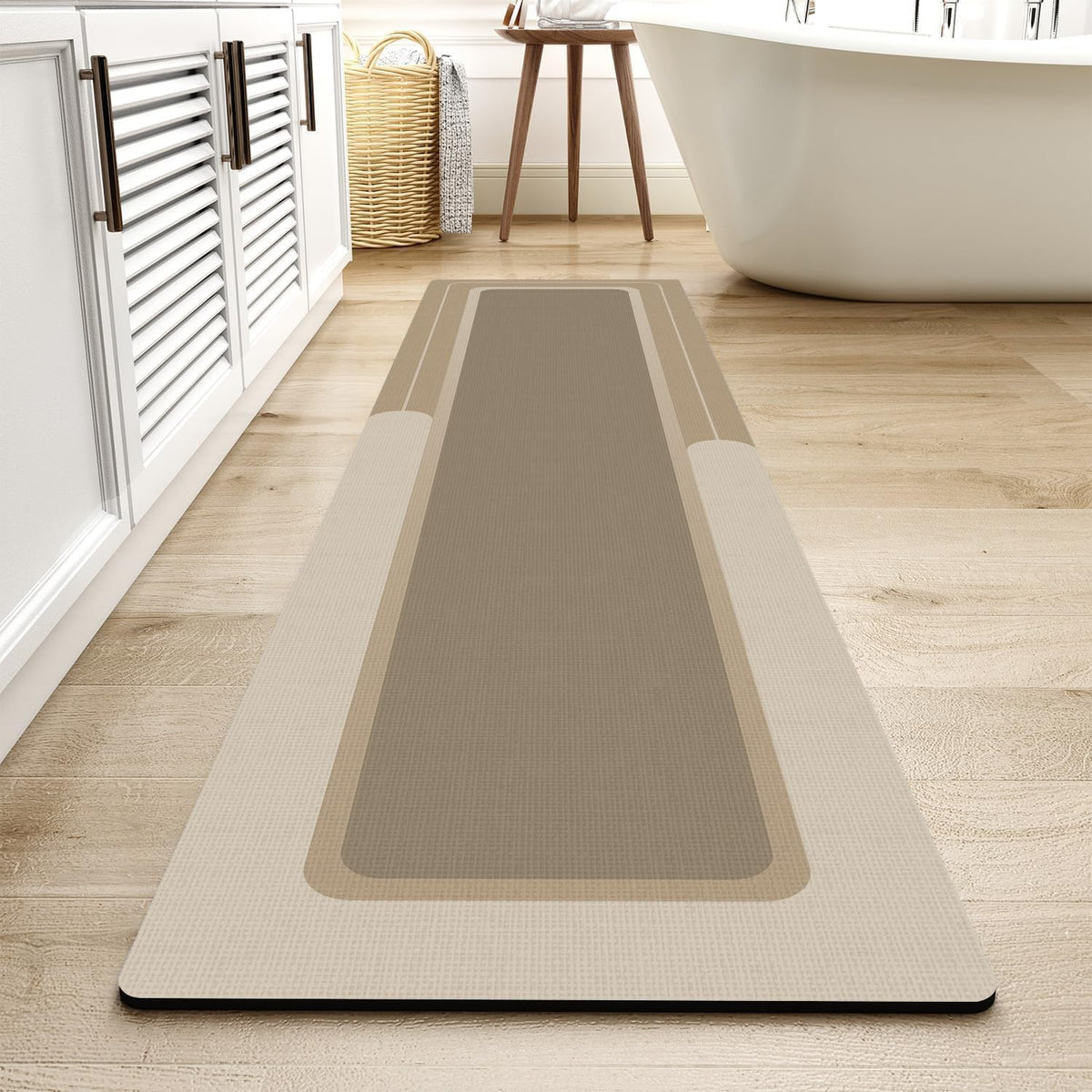 MontVoo-Bath Mat-Bath Mat Rug Non Slip Super Absorbent Stain Resistant Quick Dry Thin Bathroom Rug-Bath Mats for Bathroom Floor Bathtub Vanity-Bathmat Bath Rug Easy Care-17"x27" Darkgrey