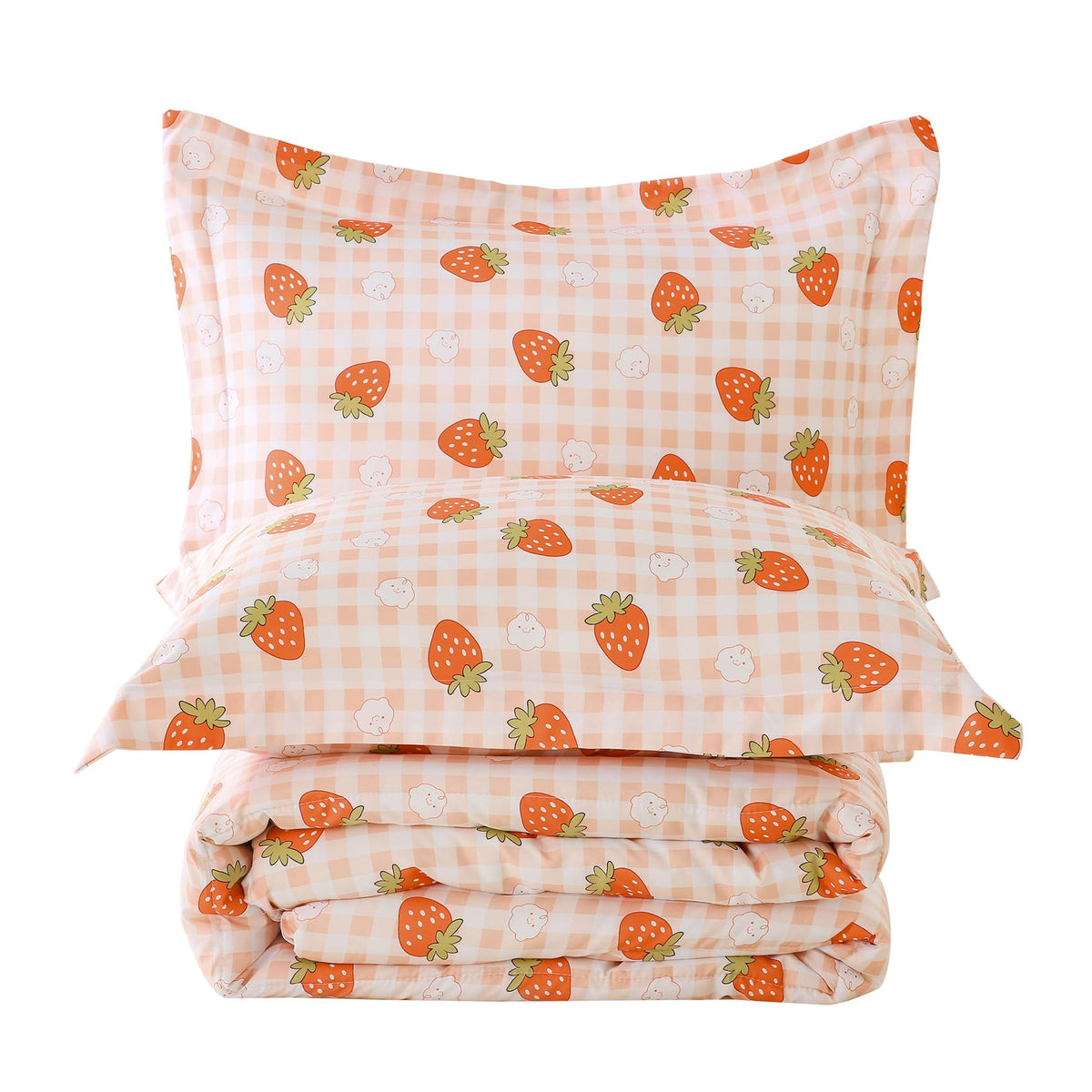 Yibeizi Kids Comforter Set for Boys Girls Full Size, Cute Quilted Woodland Forest Animal Print Fall Bedding with Pillow Sham, Lightweight Soft Breathable Machine Camping Themed Bed Set 3 Piece