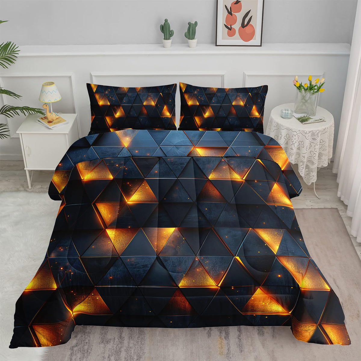 Kids Comforter Set Farm Theme Printed Pattern Bedding Set with 1 Comforter and 2 Pillowcases for Girls Boys Bedroom All Season(Farm Theme01 Twin)