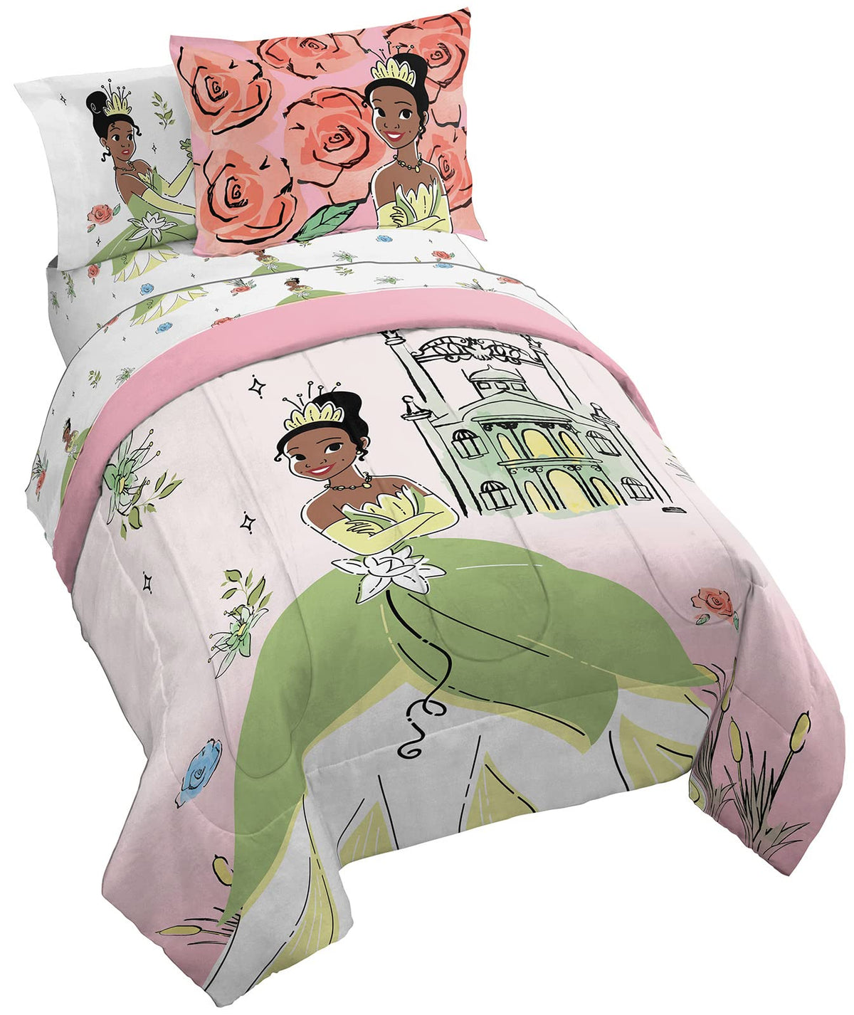 Disney Lilo & Stitch Twin Comforter Set, 5 Pc Bed in a Bag, Reversible