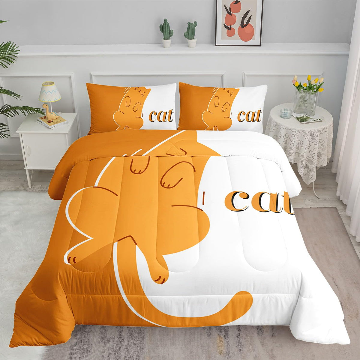 Kids Comforter Set Farm Theme Printed Pattern Bedding Set with 1 Comforter and 2 Pillowcases for Girls Boys Bedroom All Season(Farm Theme01 Twin)