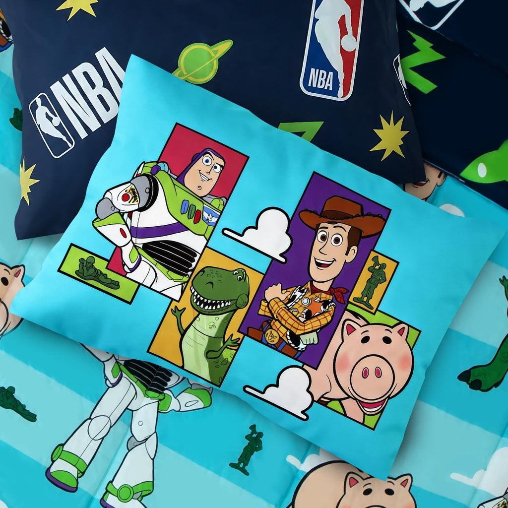 Northwest Disney Pixar Story Twin Comforter Set, Reversible Buzz Lightyear & Woody Design, Ultra Soft Fade Resistant Microfiber Kids Bedding Set, Officially Licensed