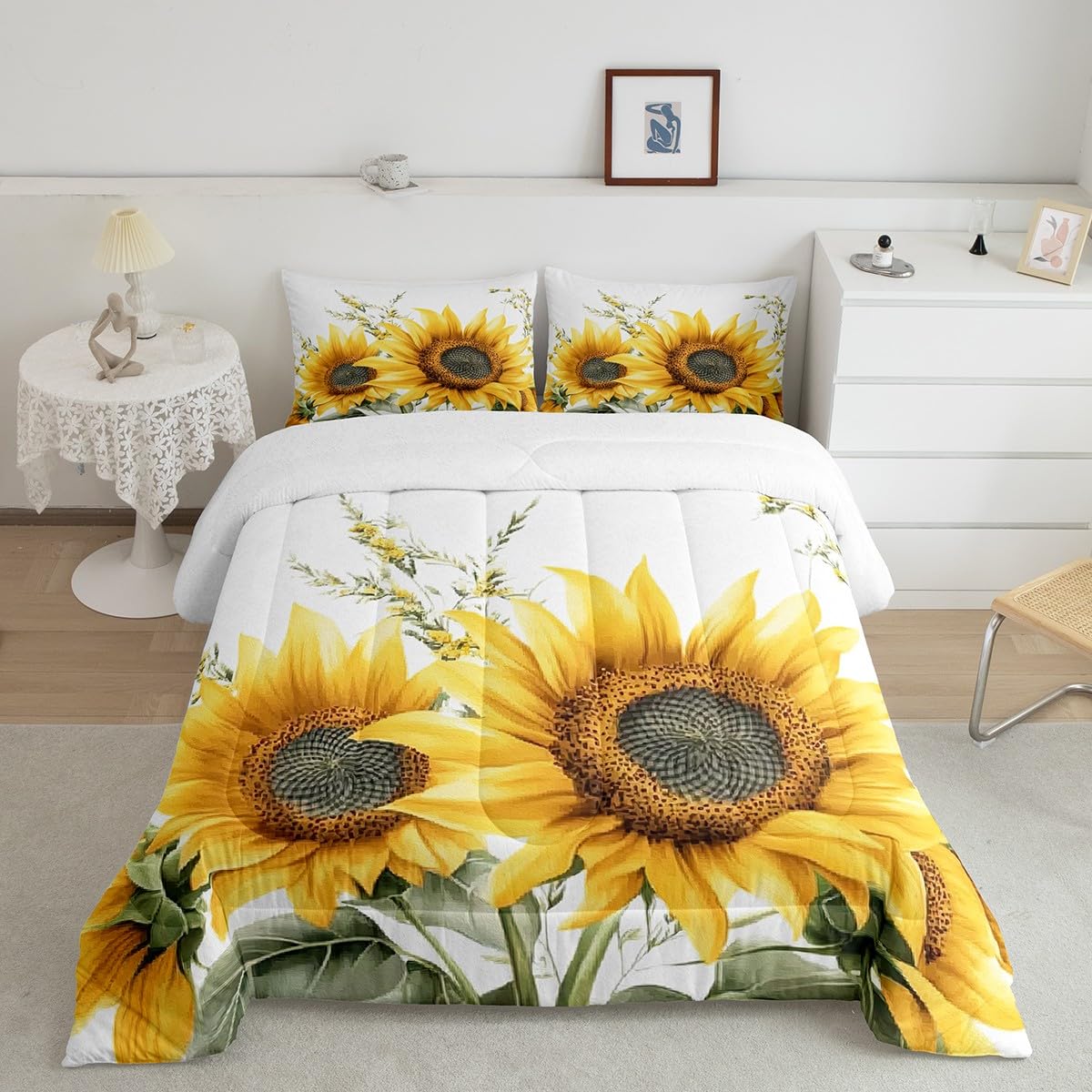 Feelyou Dino Dinosaur Comforter Set Twin Size Kids Boys Bedding