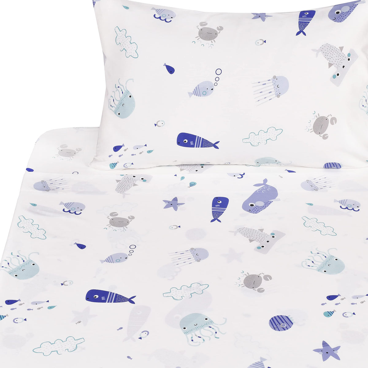 J-pinno Dinosaur Construction Work Digger Cars Vehicle Cute Cozy Fun Full Sheet Set for Kids Girls Children 100% Cotton Flat Sheet + Fitted Sheet + Piillowcase Bedding Set (Dinosaur, Full)
