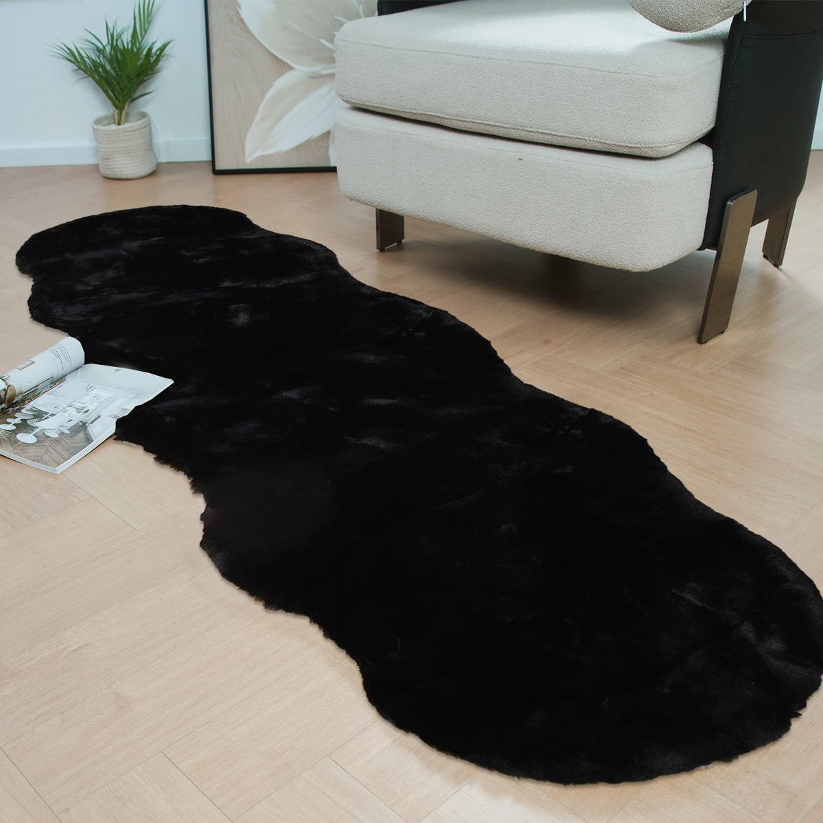 Latepis Washable Rugs 3x5 White Fluffy Shag Rug Shaggy Rug for Living Room Super Soft Area Rugs for Bedroom Nursery