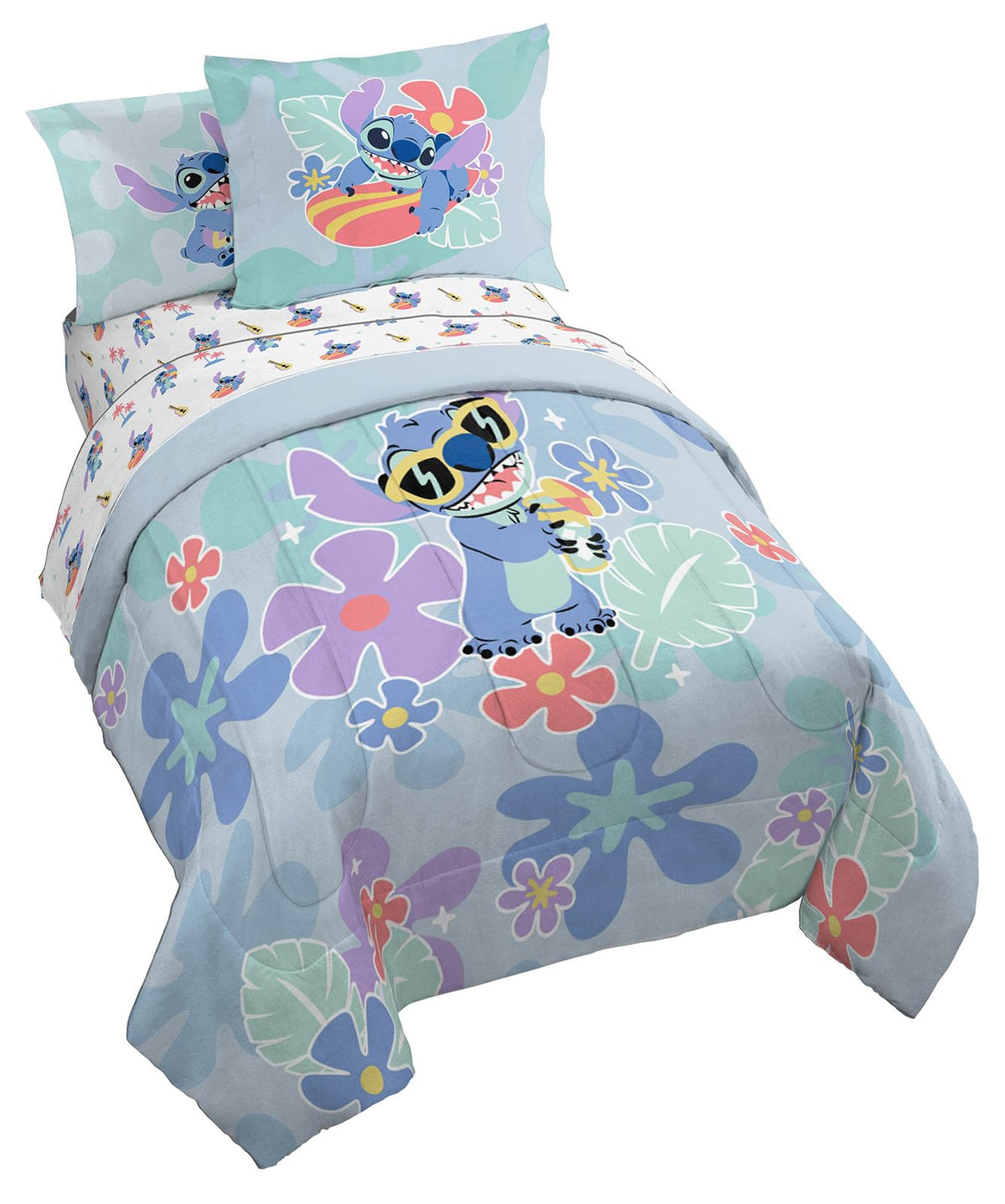 Jay Franco Kids Comforter Set Includes Sheets and Pillow Cover - Soft and Cozy Bed Set for Stylish Room Decor, Blue - Toy Story, 7 Piece Full