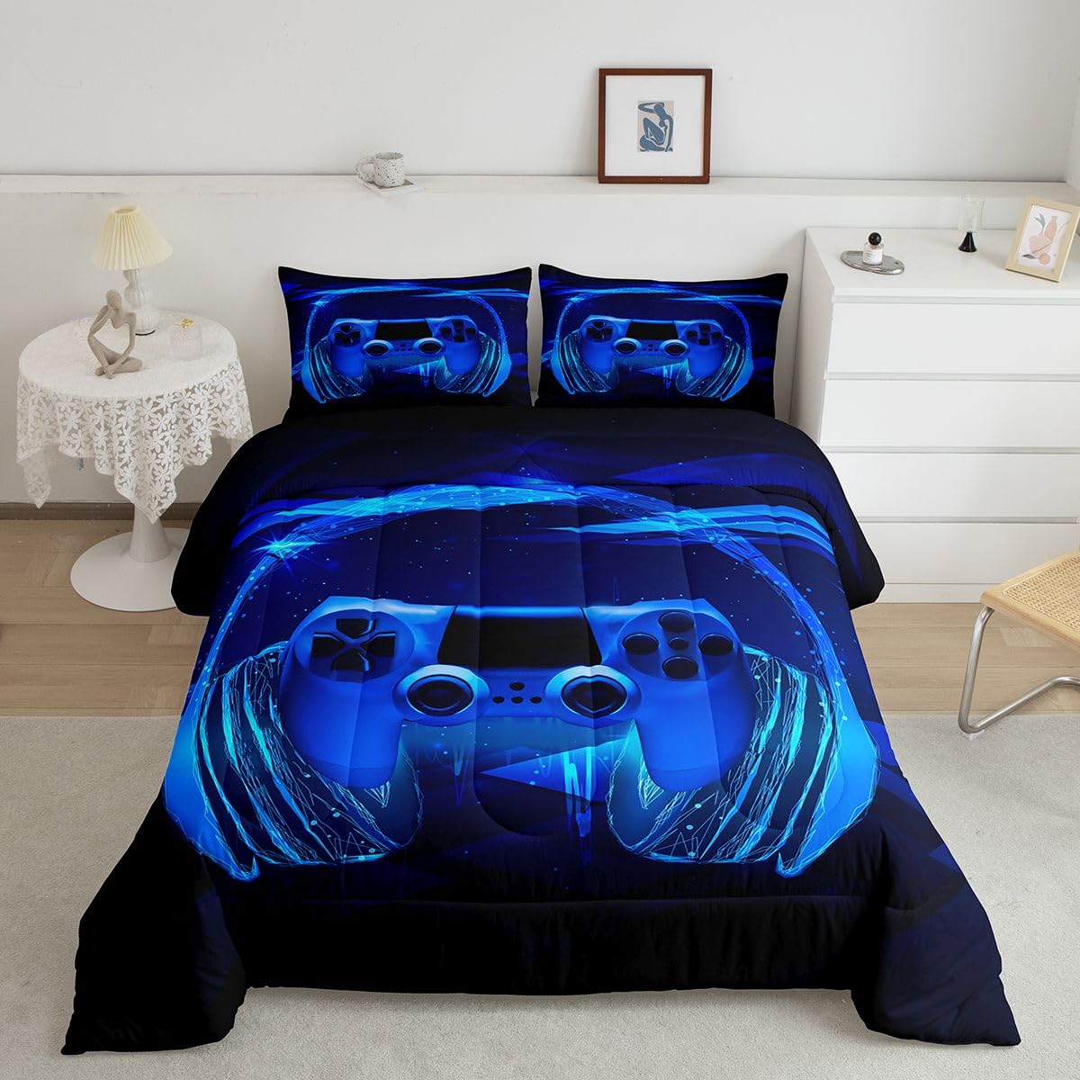Feelyou Kids Construction Comforter Set Twin Bedding Sets for Boys Toddler Children Cartoon Cars Excavator Tractor Comforter Set Construction Machinery Truck Duvet Set Cars Bed Set with 1 Pillow Case