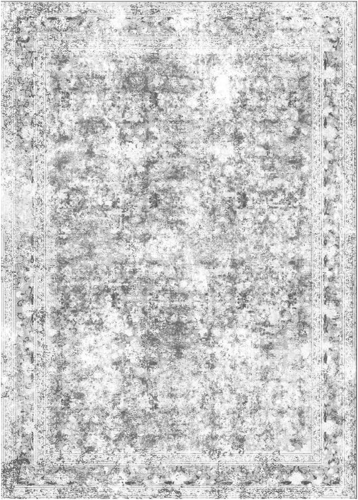 2x3 Washable Rug for Kitchen & Bedroom Floor or Entryway, Soft Indoor Mat for Inside House, Small Throw Carpet Bathroom Rug, Gray Carpet
