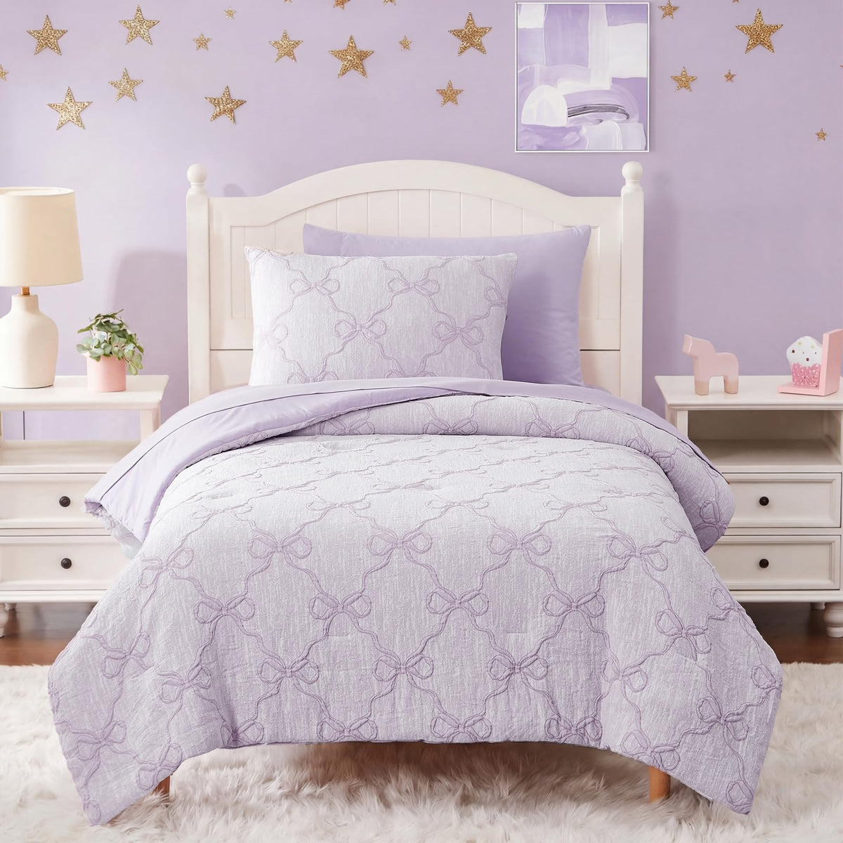 Twin Comforter Set with Sheets for Girls-5 Pieces Twin Bedding Sets