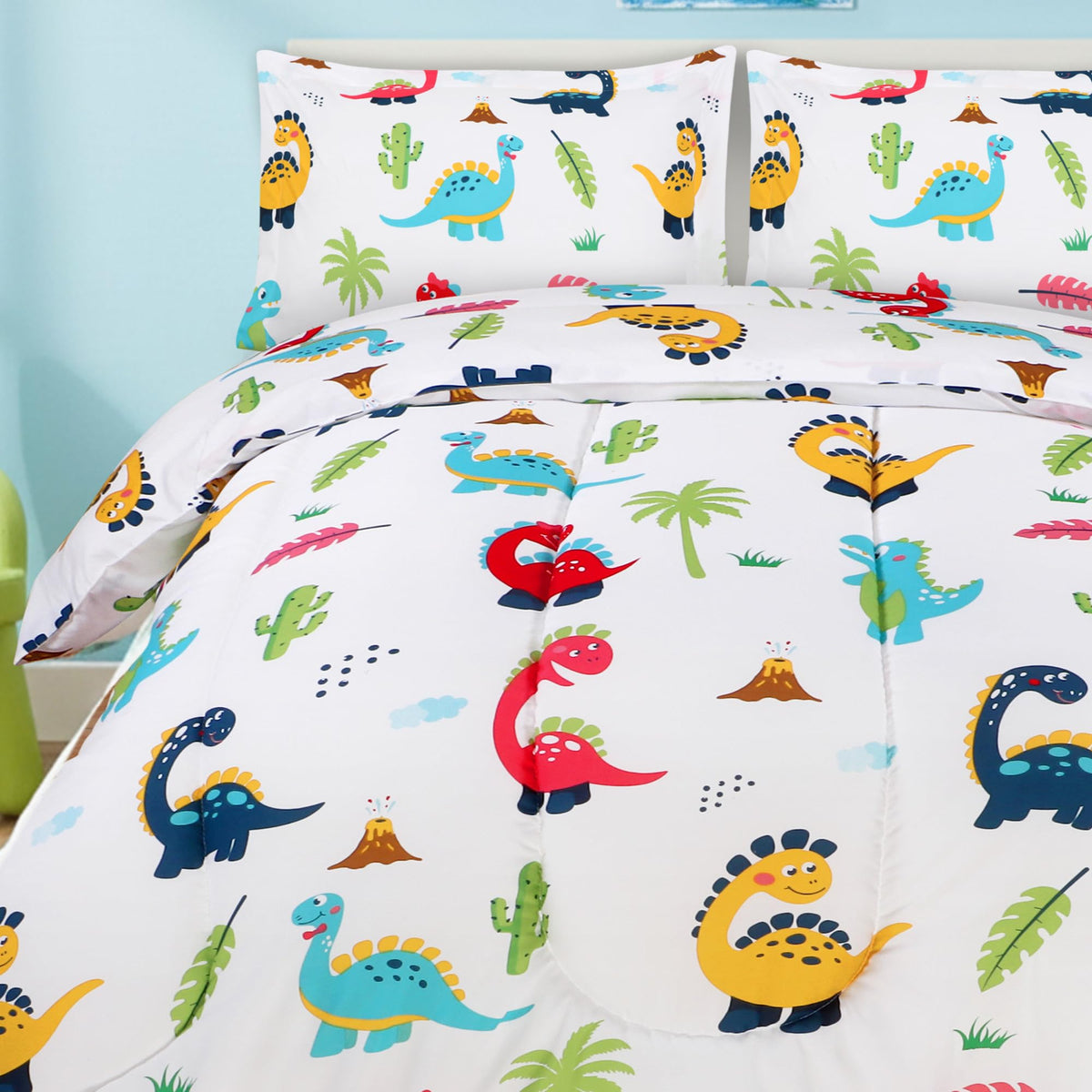 Utopia Bedding 3 Pc Kids Twin Comforter Set, Dinosaur