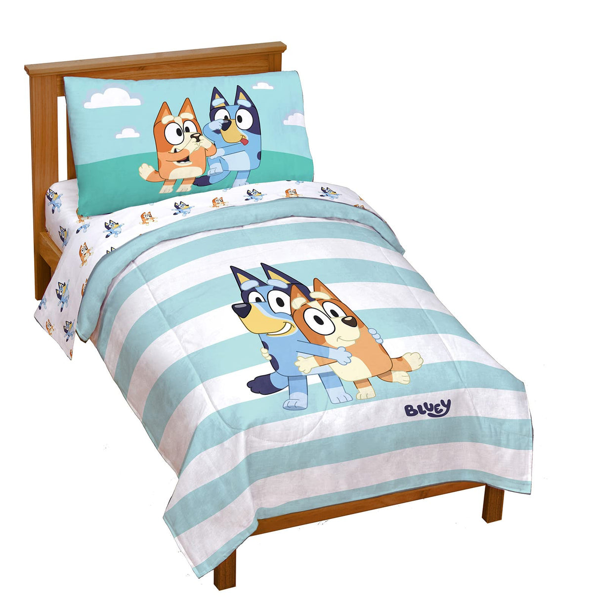 Disney Frozen Kids Full Comforter Set 7 Piece Bed in a Bag, Purple