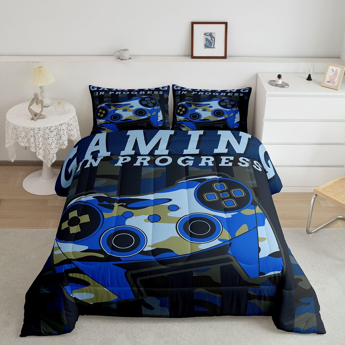 Feelyou Kids Construction Comforter Set Twin Bedding Sets for Boys Toddler Children Cartoon Cars Excavator Tractor Comforter Set Construction Machinery Truck Duvet Set Cars Bed Set with 1 Pillow Case
