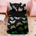 NTBED Unicorn Zipper Bedding Sets Twin for Kids Boys Lightweight Glow in Dark Comforter Set with Fitted Sheet Rainbow Pillow Covers