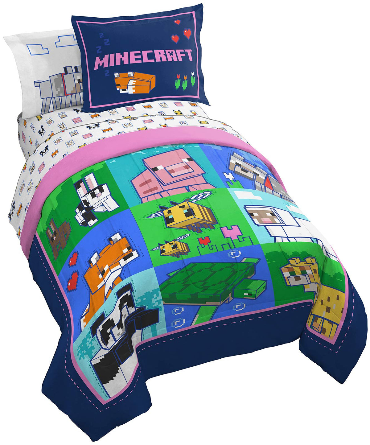 Disney Lilo & Stitch Twin Comforter Set, 5 Pc Bed in a Bag, Reversible