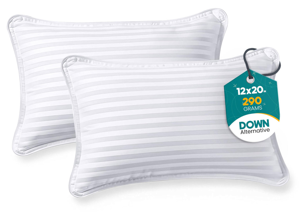 Utopia Bedding Toddler Pillow 2 Pack, Cotton Blend Shell 13x18 Inch, White