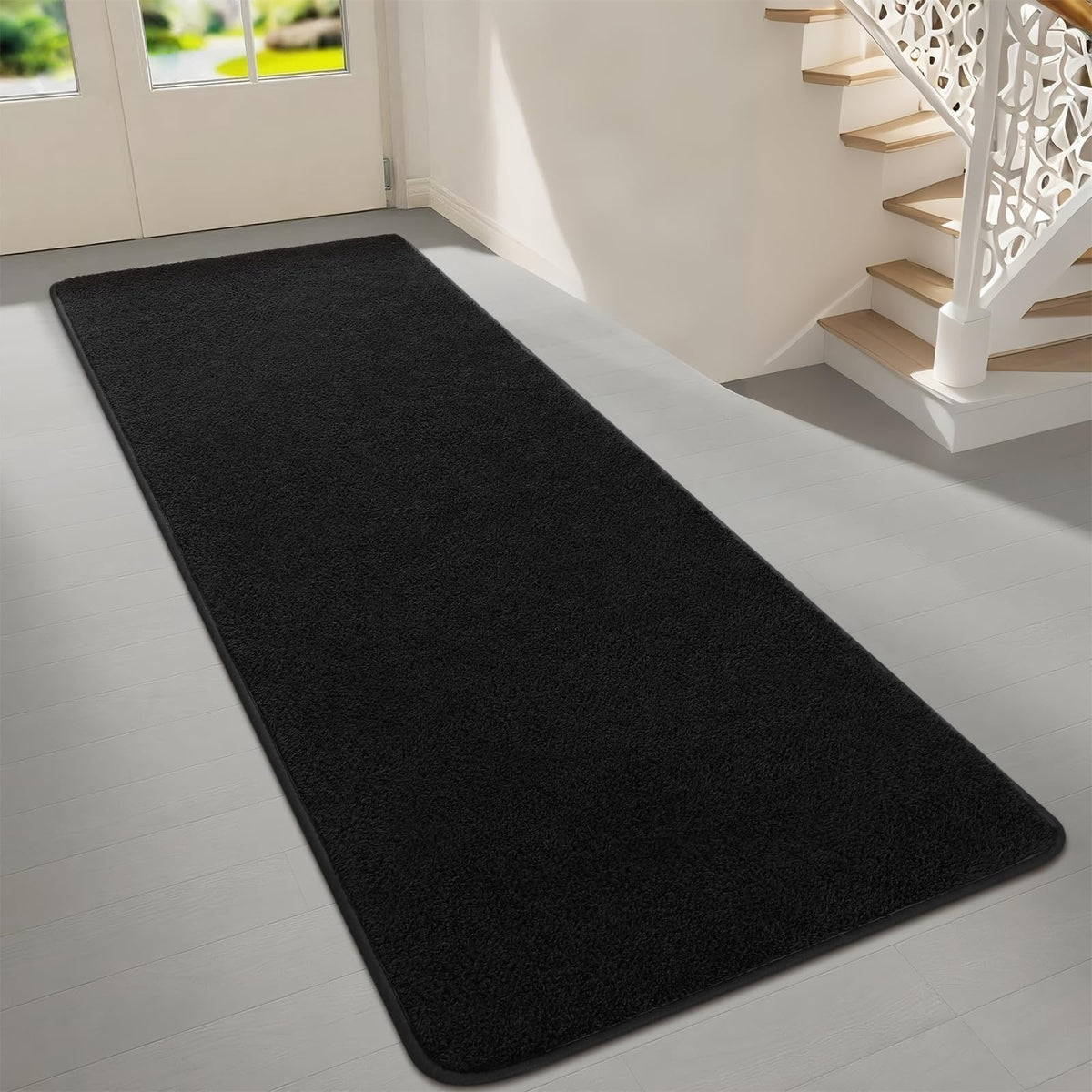 6x9 Feet Grey Area Rugs for Bedroom, Indoor Washable Memory Foam Rug for Living Room, Modern Aesthetic Minimalist Non-Slip Carpets for Kids Boys Girls Adults Dorm Home Decor