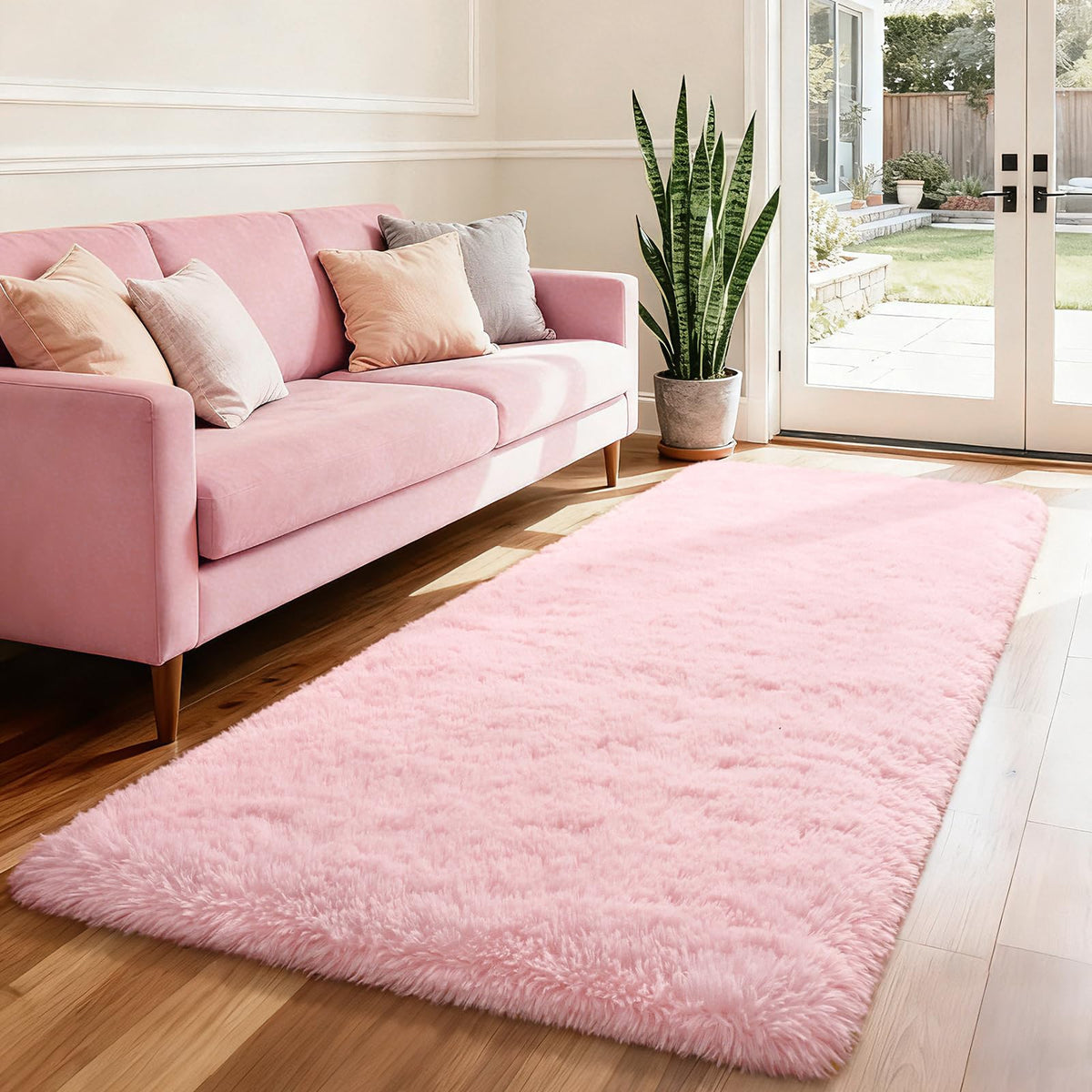 Merelax Soft Area Rug for Livingroom Bedroom, Machine Washable 4x6 Black Rugs Fluffy Shaggy Bedside Rug, Non Slip Indoor Carpet for Nursery Kids Room Home Decor Aesthetic