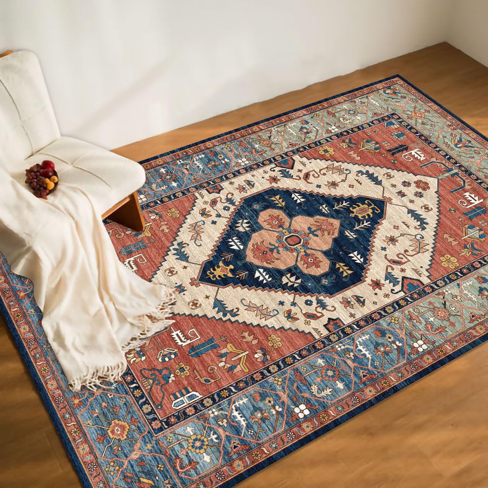 1.6x2.6 Small Area Rug, Washable Non-Slip for Entryway Green