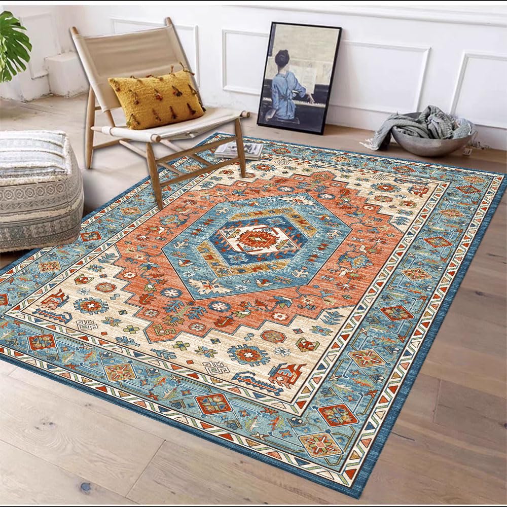 1.6x2.6 Small Area Rug, Washable Non-Slip for Entryway Green