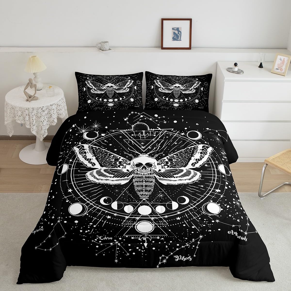 Erosebridal Girls Unicorn Comforter Set Twin Girls Bedding Set Cute Rainbow Unicorn Print Down Comforter Kids Cartoon Kawaii Duvet Insert Galaxy Stars Fantasy Room Decor Children Reversible Purple