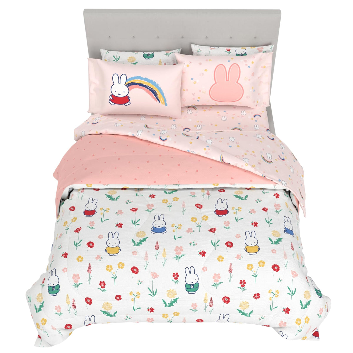 Franco Kids Bedding Super Soft Comforter and Sheet Set with Sham, 5 Piece Twin Size, Hello Kitty