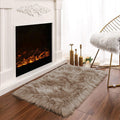 Latepis White Faux Fur Sheepskin Rug 4x6 for Living Room, Fuzzy Rugs Fluffy Washable Rug for Bedroom, Playroom, Luxury Room Decor, Rectangle