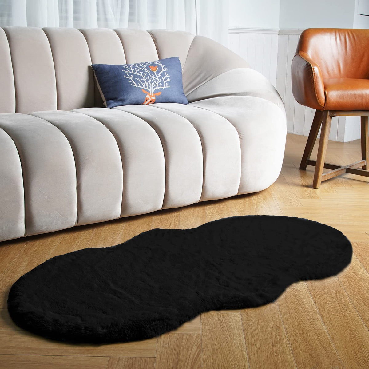 Latepis Washable Rugs 3x5 White Fluffy Shag Rug Shaggy Rug for Living Room Super Soft Area Rugs for Bedroom Nursery