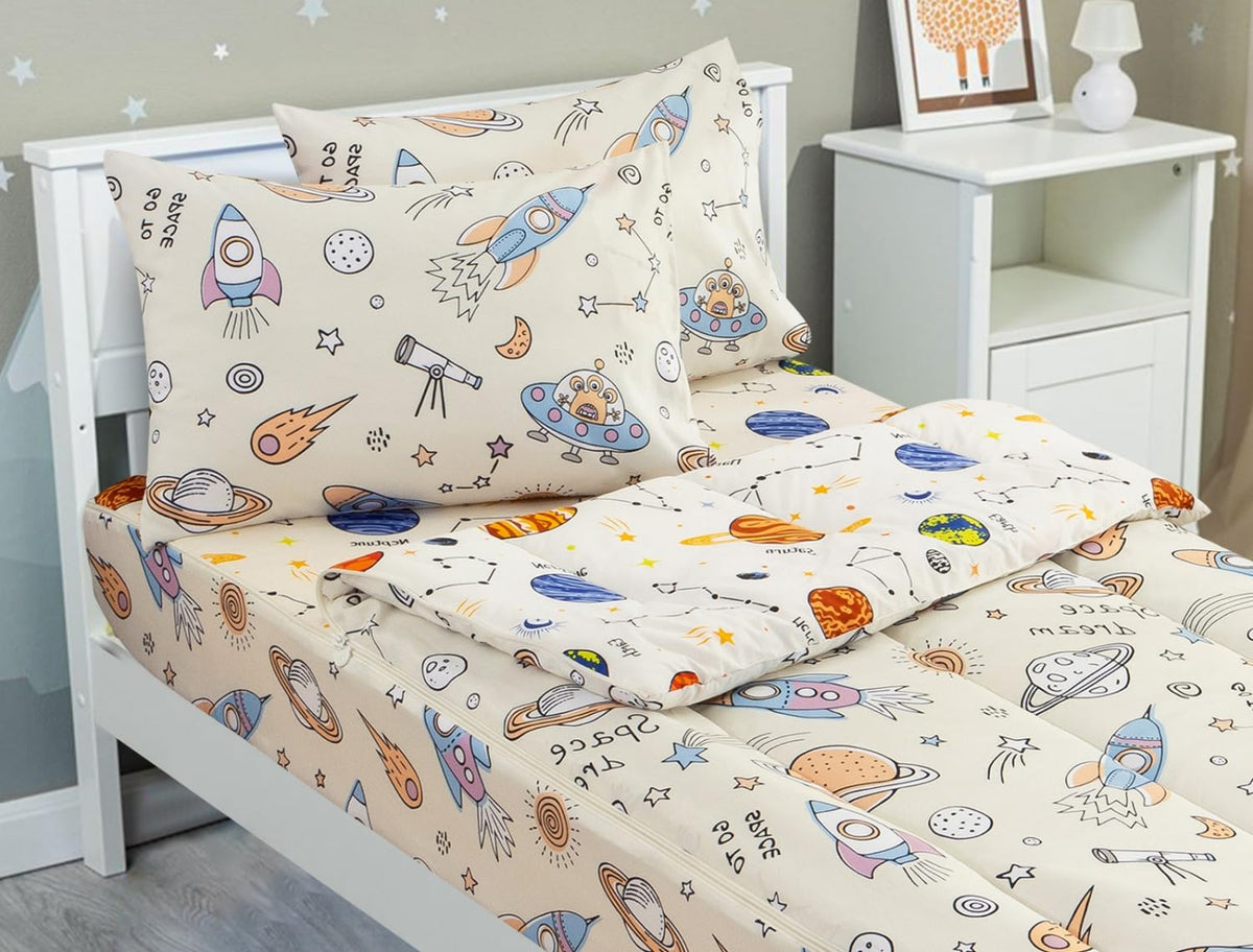 Meeting Story Kids Game Comforter Set Zipper Bedding Twin for Boys, Grey
