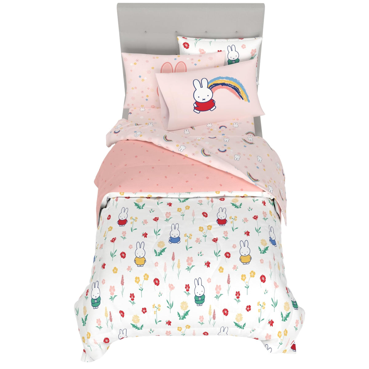 Franco Kids Bedding Super Soft Comforter and Sheet Set with Sham, 5 Piece Twin Size, Hello Kitty