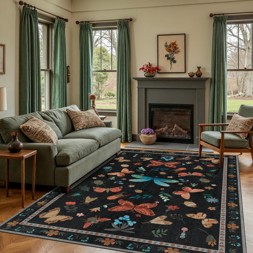 Rugxara Grey 5x7 Area Rugs for Bedroom & Living Room