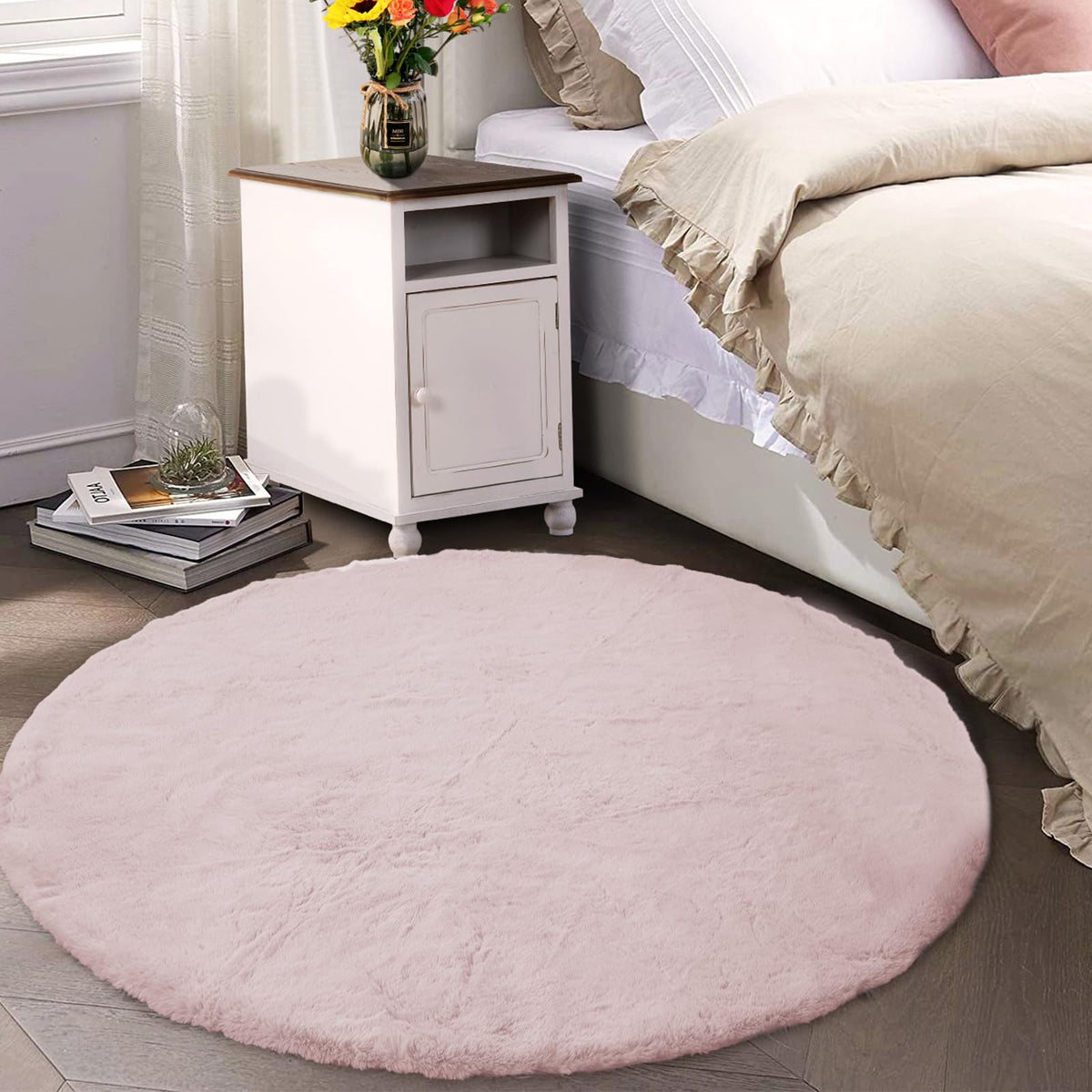 Latepis Washable Rugs 3x5 White Fluffy Shag Rug Shaggy Rug for Living Room Super Soft Area Rugs for Bedroom Nursery