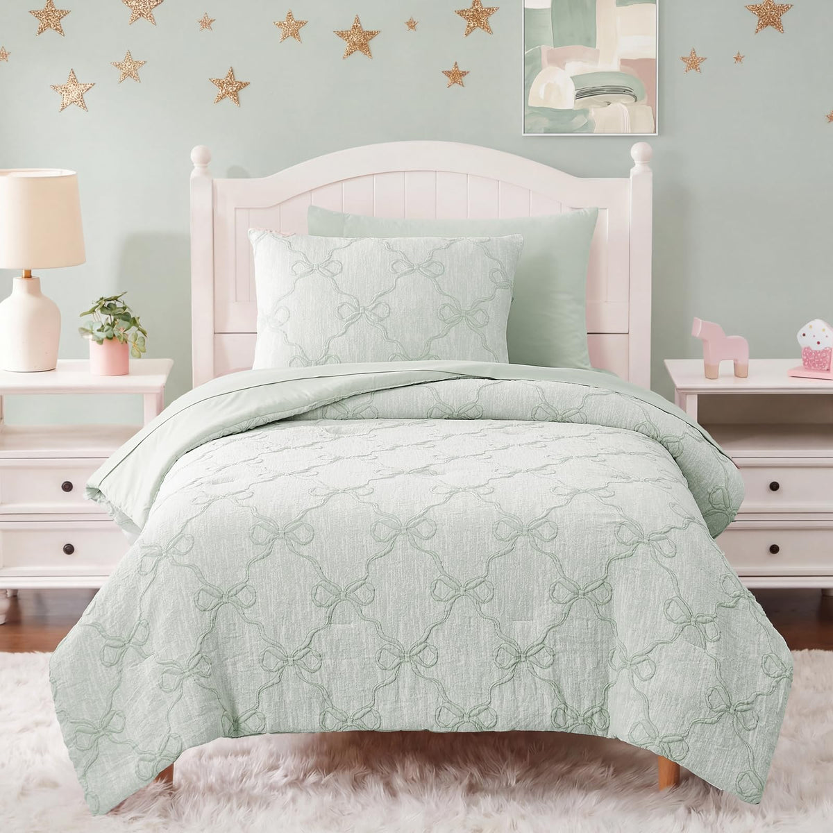 Twin Comforter Set with Sheets for Girls-5 Pieces Twin Bedding Sets