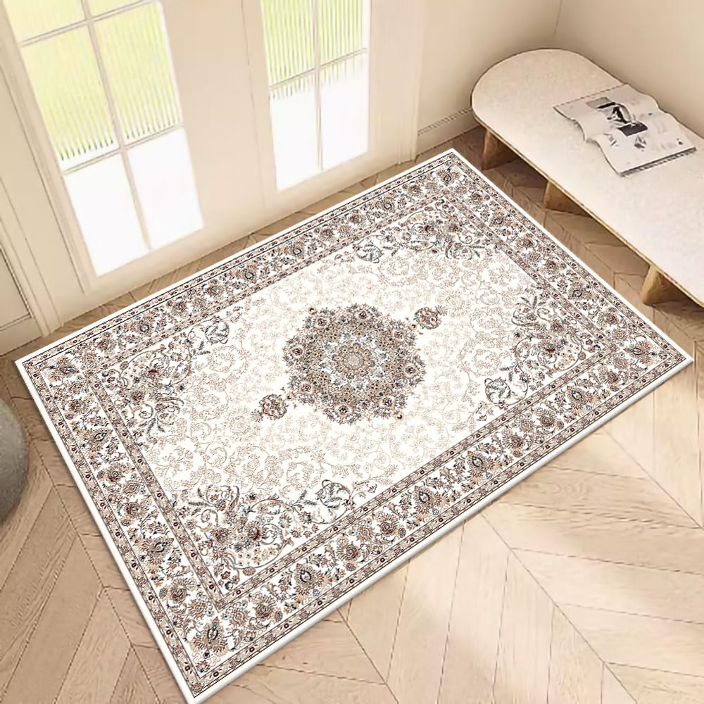 1.6x2.6 Small Area Rug, Washable Non-Slip for Entryway Green