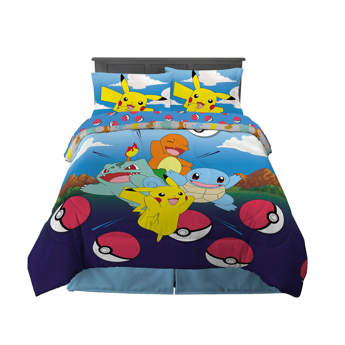 Franco Gabby's Dollhouse Kids Bedding Super Soft Microfiber Comforter and Sheet Set, 4 Piece Twin Size, (Officially Licensed Product)