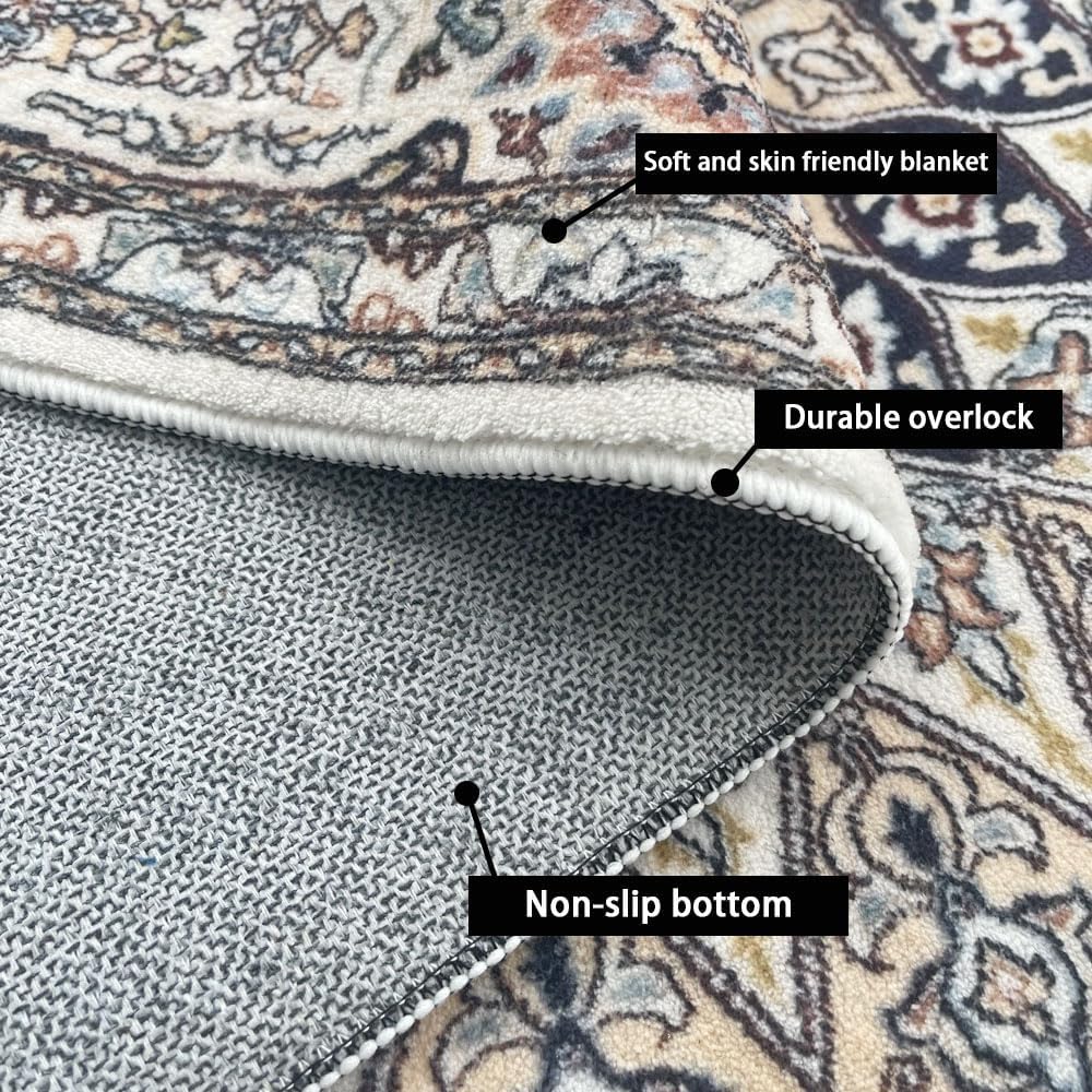 1.6x2.6 Small Area Rug, Washable Non-Slip for Entryway Green