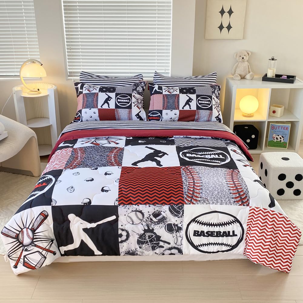 7 Piece Girls Cats Bedding Comforter Set Twin Size for Kids Bed in A Bag Pink Cute Cartoon Pet Cat Bedding Set for Boys Teens (1 Comforter, 1 Flat Sheet, 1 Fitted Sheet, 4 Pillow Sham) Gray