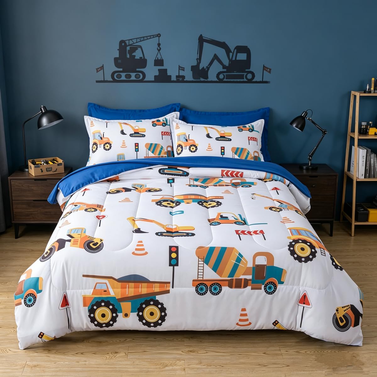 Dinosaur Bedding Set Twin for Boys 5 Pieces Wild Dino Comforter
