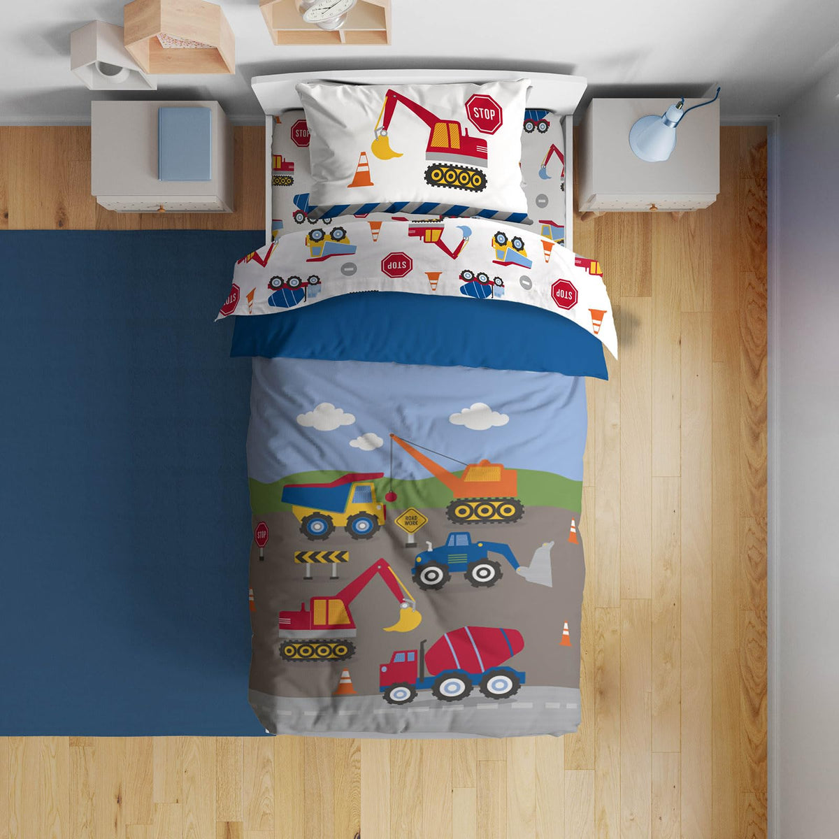 Sunny Side Up Bluey & Friends Full Comforter Set - 7 Piece Kids Bedding Includes Comforter, Sheets & Pillow Cover - Super Soft Microfiber Bed Set