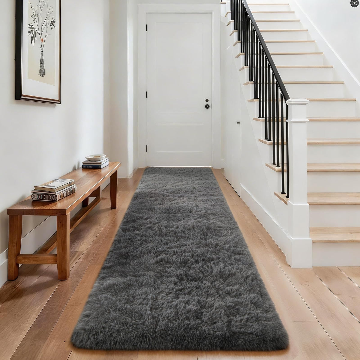 Ophanie Area Rugs for Bedroom, Christmas Upgrade Non-Slip Ivory Fluffy Soft Shag Living Room Carpet, Indoor Floor 4x6 Fuzzy Shaggy Plush Nursery Rug for Kids Dorm Decor with Over 99 pcs Pile fibers