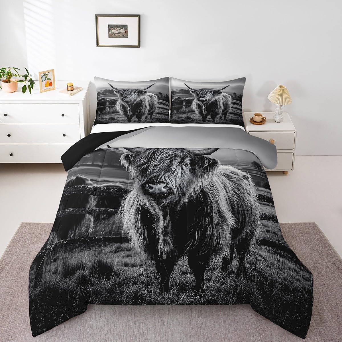 Erosebridal Girls Unicorn Comforter Set Twin Girls Bedding Set Cute Rainbow Unicorn Print Down Comforter Kids Cartoon Kawaii Duvet Insert Galaxy Stars Fantasy Room Decor Children Reversible Purple