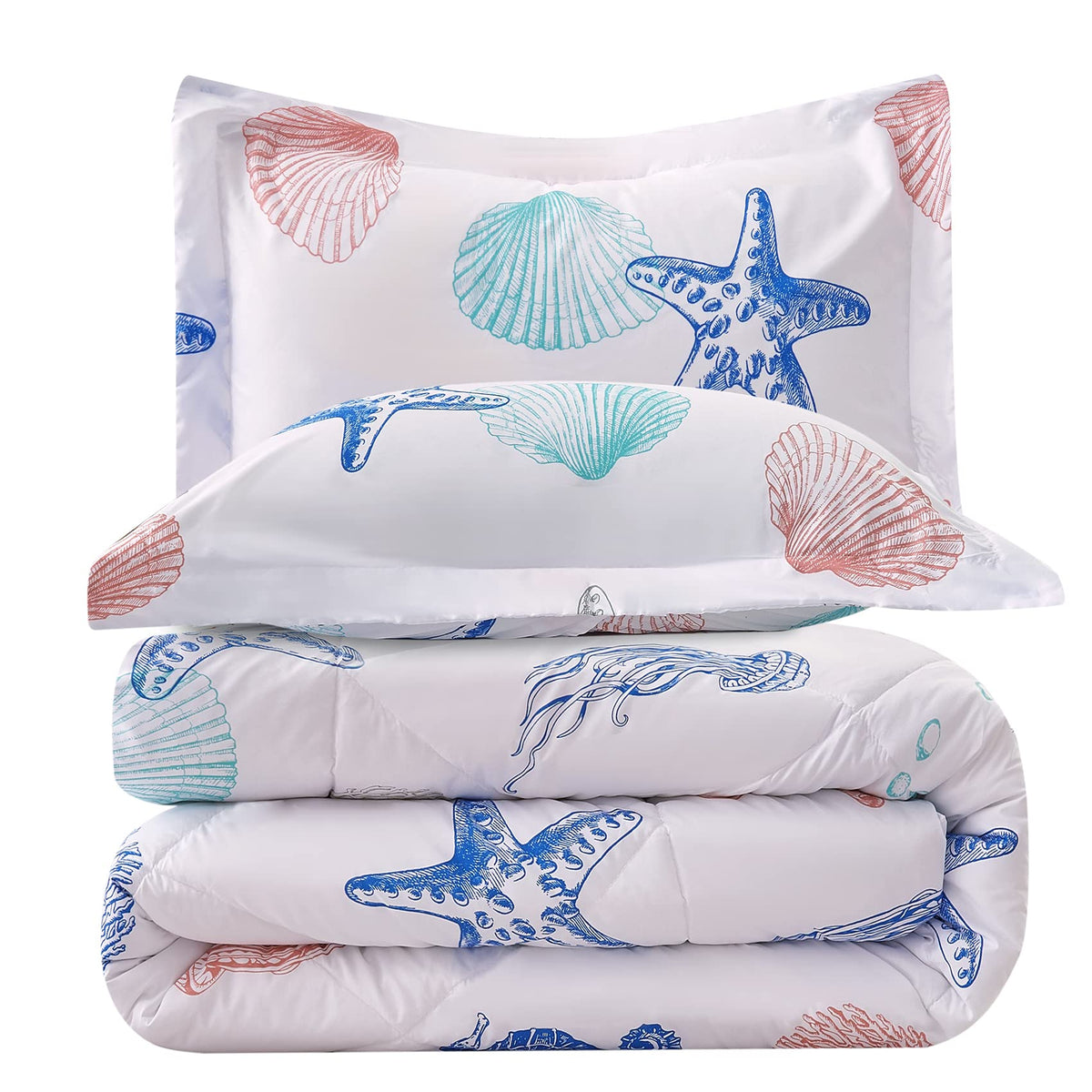 JSD Green Forest Animal Kids Comforter Set Twin Size