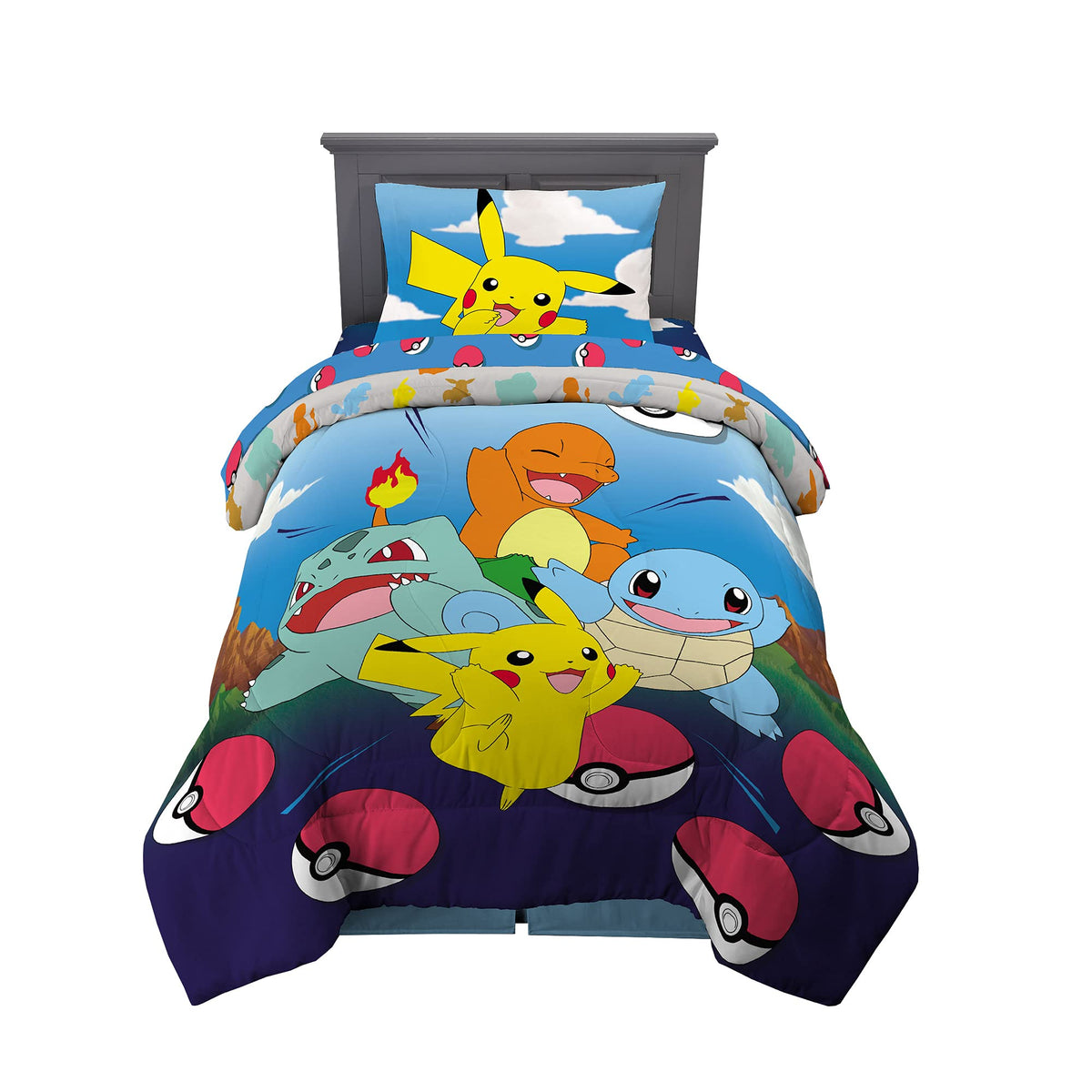 Franco Gabby's Dollhouse Kids Bedding Super Soft Microfiber Comforter and Sheet Set, 4 Piece Twin Size, (Officially Licensed Product)