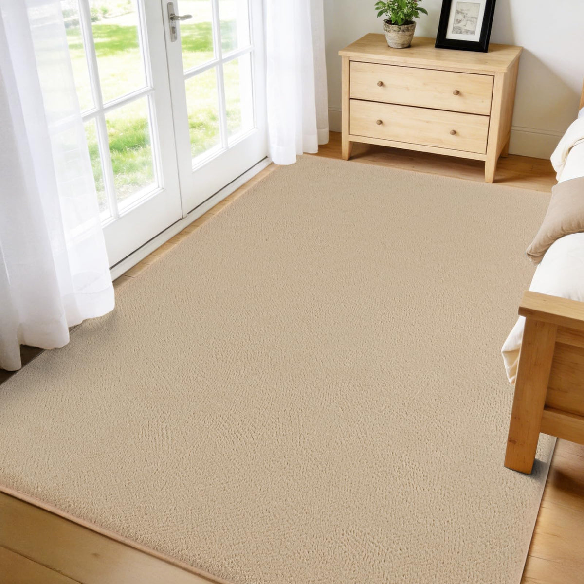 4x6 Black Area Rugs for Living Room, Non-Shedding Memory Foam Carpet