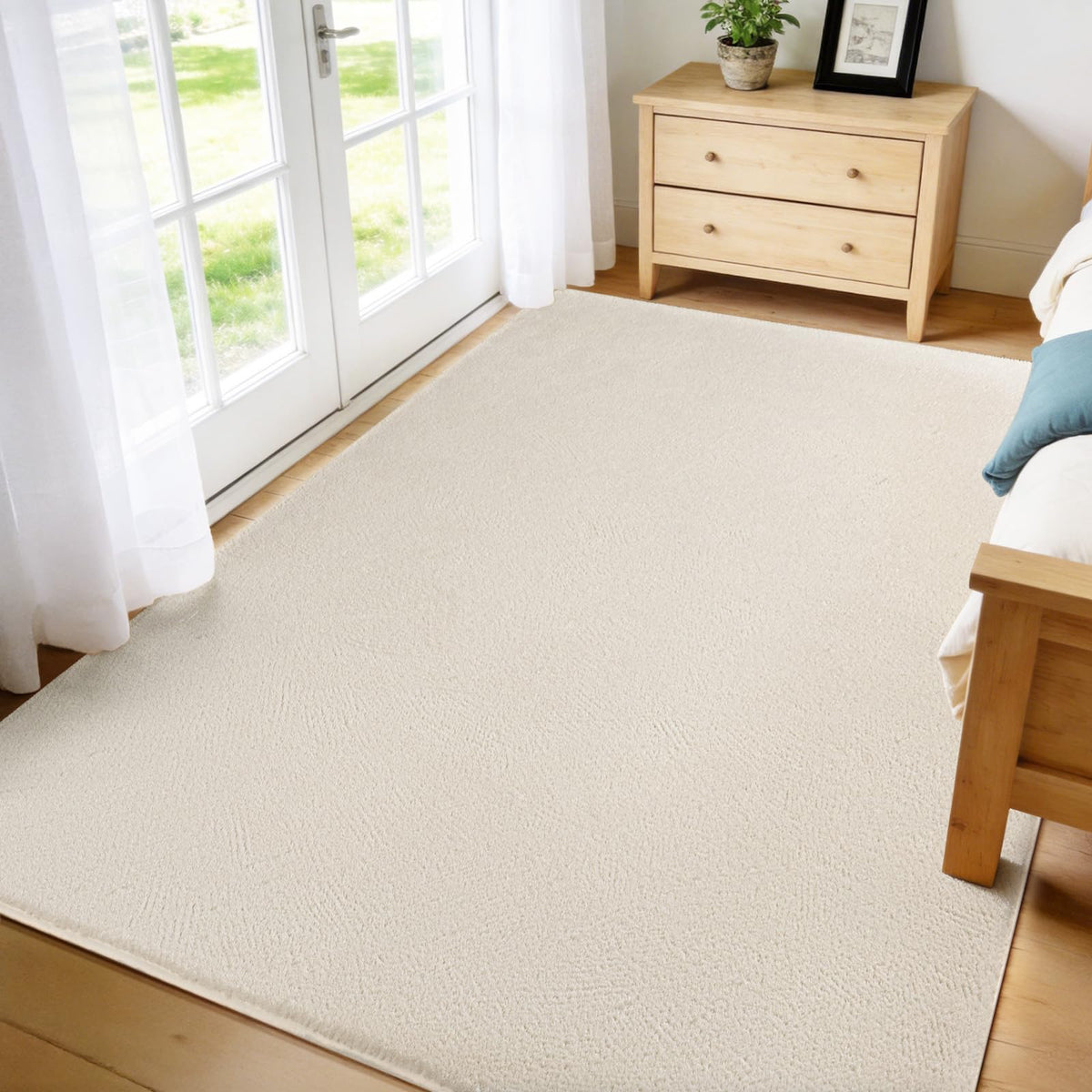 4x6 Black Area Rugs for Living Room, Non-Shedding Memory Foam Carpet