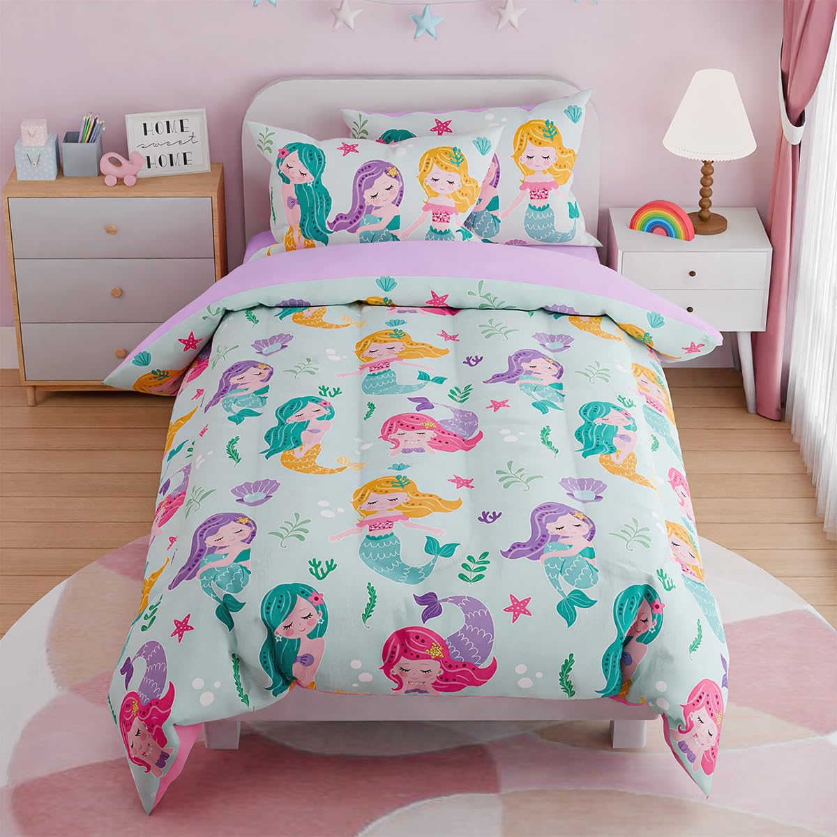 Woodland Animal Kids Bedding Set for Boys, Ultra Soft Microfiber Comforter Set Twin Size 3-Pieces, Comforters Bed Sets for Kid Tween Teen Bedroom Decor