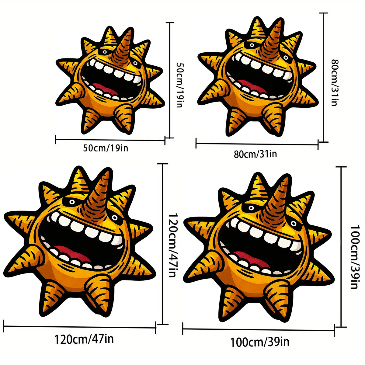 Anime Sun Pattern Rug, Decorative Area Rug, Creative Decorative Carpet for Living Room, Room Decor for Young Adults, Festival Gift, Fashionable Home Accessory, Decorative Rugs