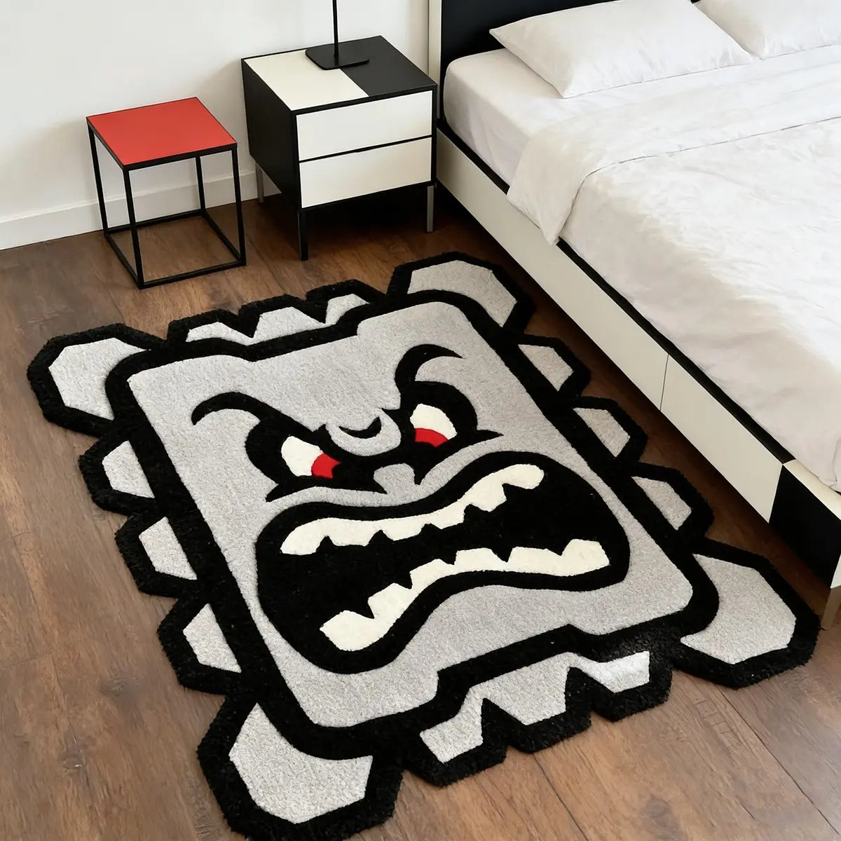 Cool King Iron Ball Monster Game Carpet, High Elastic Plush Anti-Slip Bedroom Bedside Blanket, Multi-Scene Gaming Room Living Room Rug, Decorative Area Rug, Cool Rugs, Non Slip Rugs