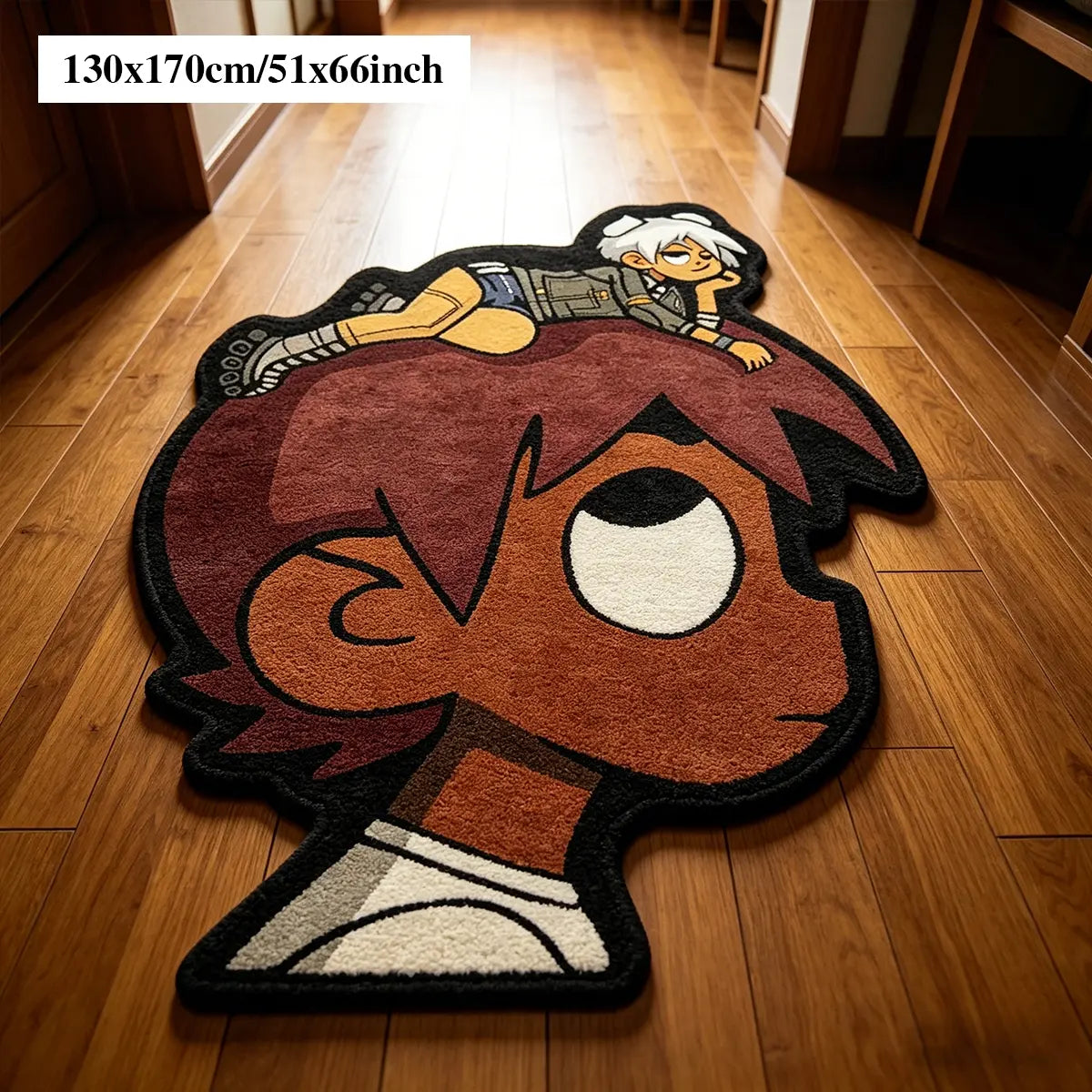Hip-Hop Style Bedroom Rug, Sheepskin-Like Hallway Carpet, Soft Area Rug, Soft and Comfortable, Fun Design, Home Decor, Perfect for Entryways, Entrance Rug, House Decor Rug