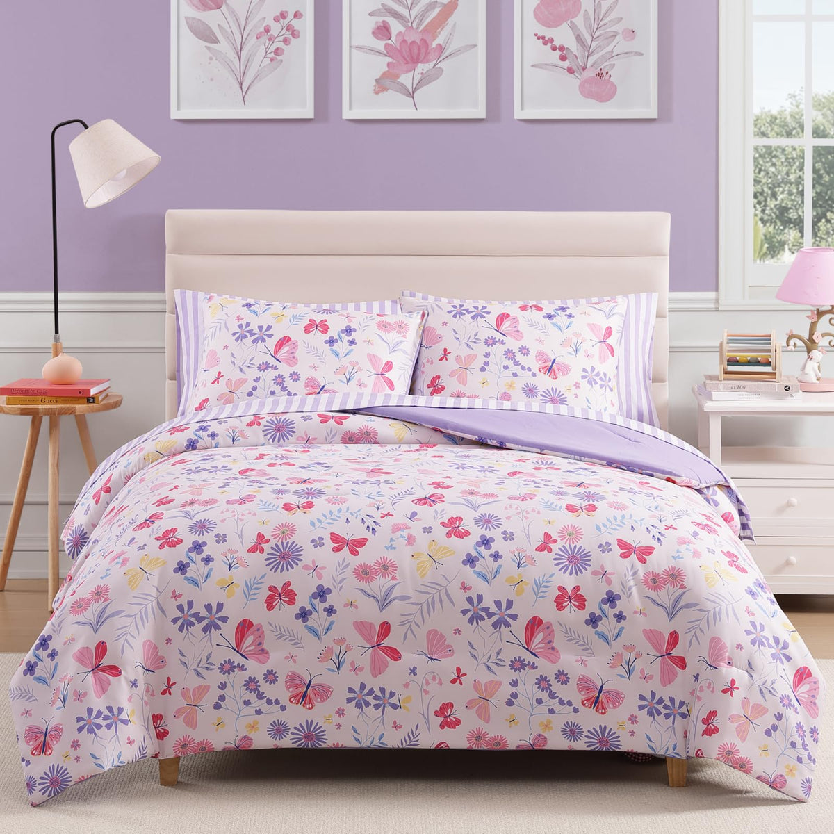 Twin Comforter Set with Sheets for Girls-5 Pieces Twin Bedding Sets
