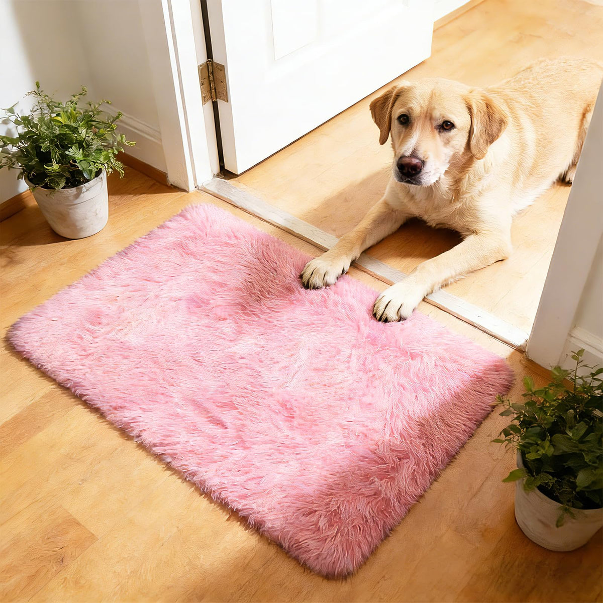 5x8 Shag Area Rug for Bedroom,Grey and Black Fluffy Rugs for Living Room